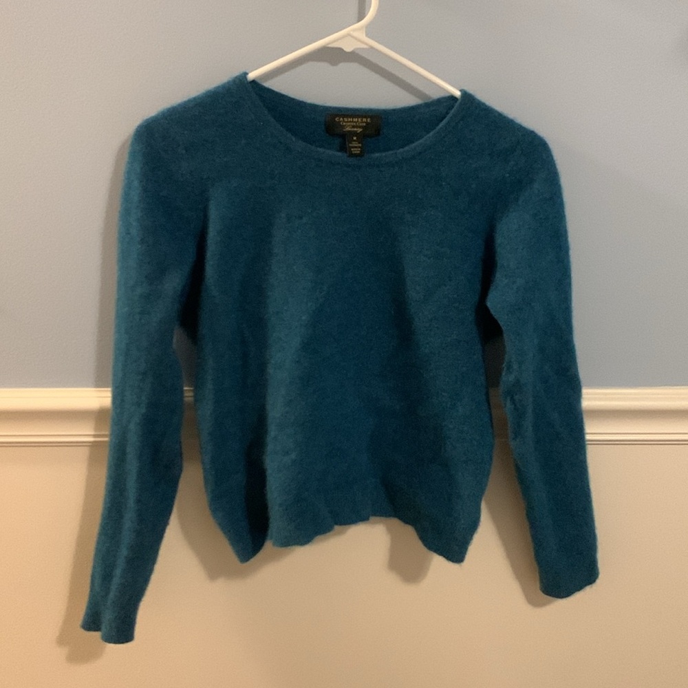Cashmere luxury club 100% cashmere sweater women’s medium blue